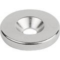 Kipp Raw Magnet Ring Magnet, Form:A Ndfeb, D1=4, 5 ±0, 1, D=15 ±0, 1 K1405.15